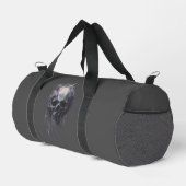 Ätherischer Schädel Abstrakte Grunge Dunkle Kunst Duffle Bag (Rechte Ecke)