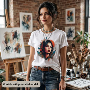 Ätherischer Schmetterling Bohemian Geist Porträt K Tri-Blend Shirt