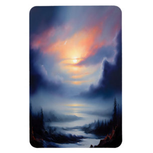 Ätherischer Sonnenaufgang über die malerische Berg Magnet