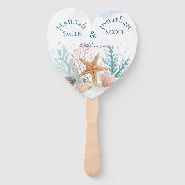 Ätherischer Strand Seestern und Sanddollar Hochzei Fächer