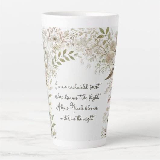 Ätherischer verzauberter Wald Milchtasse (Vorderseite)