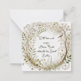 Ätherischer verzauberter Wald Mitteilungskarte