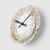 Ätherischer verzauberter Wald Runde Wanduhr (Winkel)