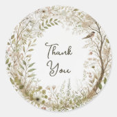 Ätherischer verzauberter Wald Runder Aufkleber (Vorderseite)