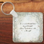 Ätherischer verzauberter Wald Schlüsselanhänger (Vorderseite)