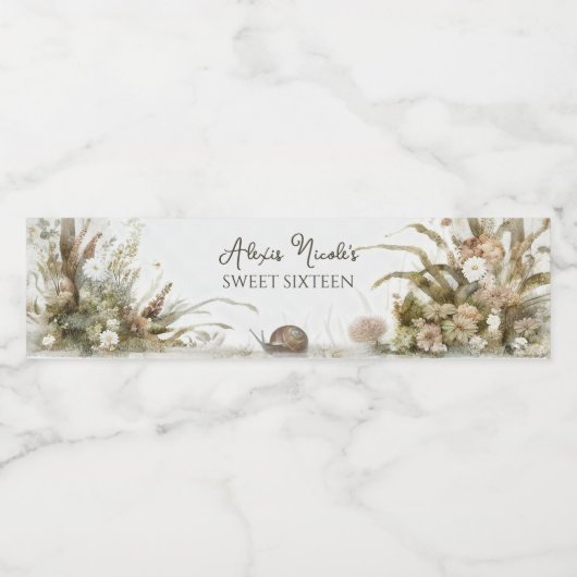 Ätherischer verzauberter Wald Wasserflaschenetikett (Einzelnes Label)