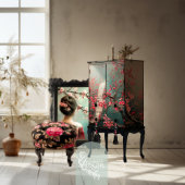 Ätherischer weißer Pfau, Kirschblütenbaum Seidenpapier