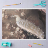 Ätherischer weißer Pfau, Moody Magnolia floral Seidenpapier (Basteln)