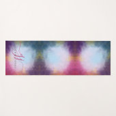 Ätherisches abstraktes Glanz-Monogramm Yogamatte (Vorderseite (Horizontal))