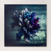 Ätherisches Blut: Abstrakte Blumenkunst Puzzle (Horizontal)