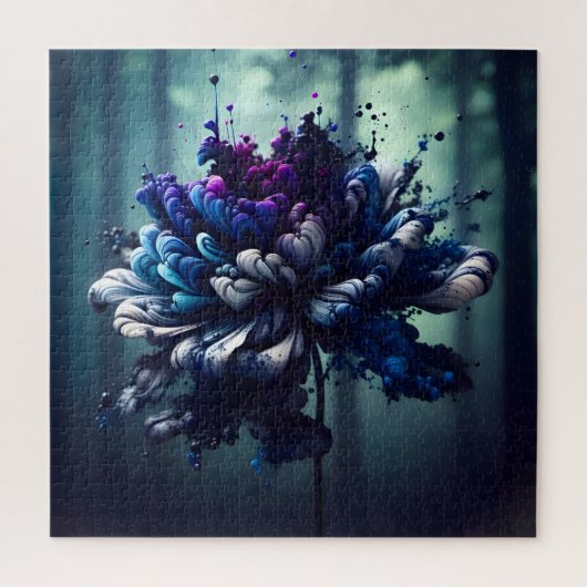 Ätherisches Blut: Abstrakte Blumenkunst Puzzle (Vertikal)
