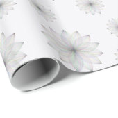 Ätherisches Blütenmuster-Wrap-Papier Geschenkpapier (Rolleneckpunkt)
