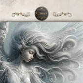 Ätherisches Engelportrait Découpage Seidenpapier