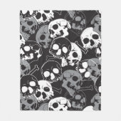 Ätherisches Enigma: Gemustertes Schädeldesign Fleecedecke (Vorderseite)