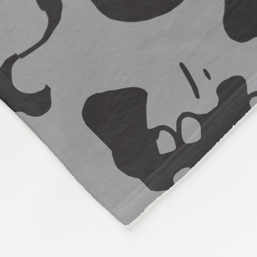 Ätherisches Enigma: Gemustertes Schädeldesign Fleecedecke (Ecke)