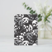 Ätherisches Enigma: Gemustertes Schädeldesign Postkarte (Stehend Vorderseite)