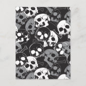 Ätherisches Enigma: Gemustertes Schädeldesign Postkarte (Vorderseite)