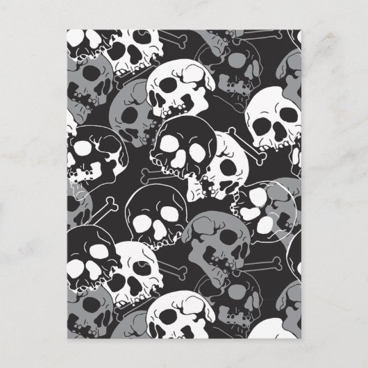 Ätherisches Enigma: Gemustertes Schädeldesign Postkarte (Vorderseite)