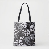 Ätherisches Enigma: Gemustertes Schädeldesign Tasche (Vorderseite)