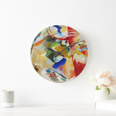 Ätherisches grünes Zentrum: Ein Kandinsky-Meisterw Große Wanduhr (Zuhause)