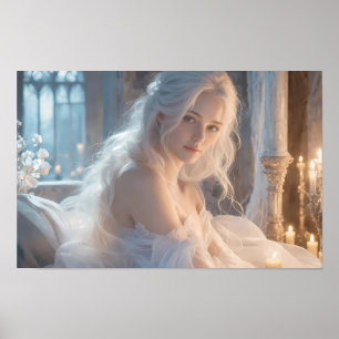Ätherisches Kerzenlicht-Reverie-Porträtposter Poster