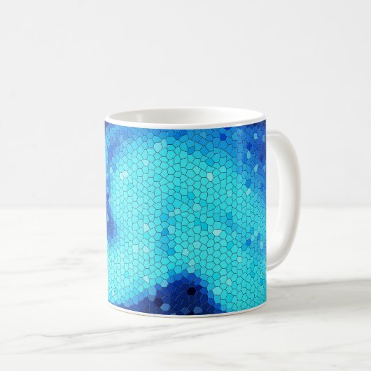 Ätherisches Licht in tiefblauem Meer Kaffeetasse (VorderseiteRechts)
