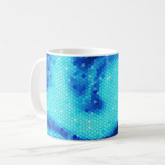 Ätherisches Licht in tiefblauem Meer Kaffeetasse (Vorderseite Links)
