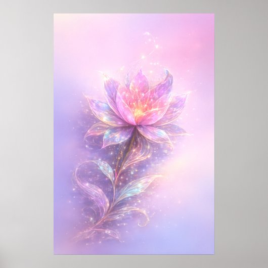 Ätherisches Lotuslicht Poster (Vorne)