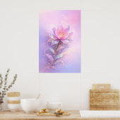Ätherisches Lotuslicht Poster (Küche)