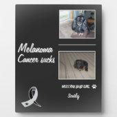Ätherisches Melanom-Haustiergebet-Layout Fotoplatte (Vorderseite)