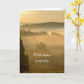 Ätherisches Morgenlandschaft Beileid Karte (Gelbe Blume)