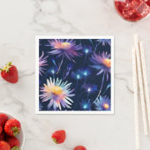 Ätherisches Night Bloom Biolumineszenz Aster Serviette (Beispiel)