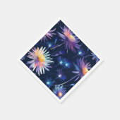 Ätherisches Night Bloom Biolumineszenz Aster Serviette (Ecke)
