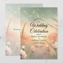 Ätherisches Pastell-Wildblumenfeld-Hochzeit