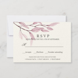 Ätherisches Rosa | AUSWAHL DER RSVP - MAHLZEITEN