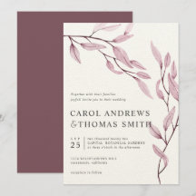 Ätherisches Rosa | Vertikale botanische Blätter Ho