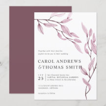 Ätherisches Rosa | Vertikale botanische Blätter Ho