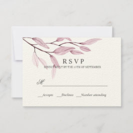 Ätherisches Rosa | WEDING RESPONSE UAWG RSVP Karte