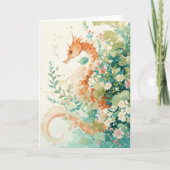 Ätherisches Seepferd zwischen lebendigen Riffen Karte (Vorderseite)