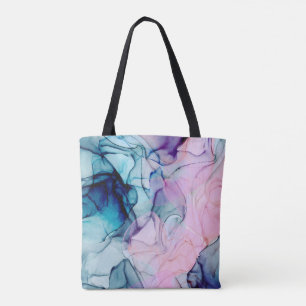 Ätherisches Türkis Rosa Lila Tintenartiger Moderne Tasche