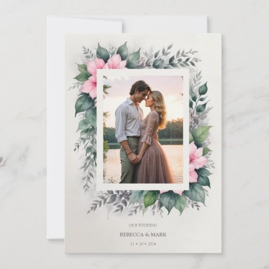 Ätherisches und bezauberndes botanisches Foto Einladung (Vorderseite)