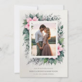 Ätherisches und bezauberndes botanisches Foto Save The Date (Vorderseite)