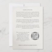 Ätherisches und bezauberndes botanisches Foto Save The Date (Rückseite)