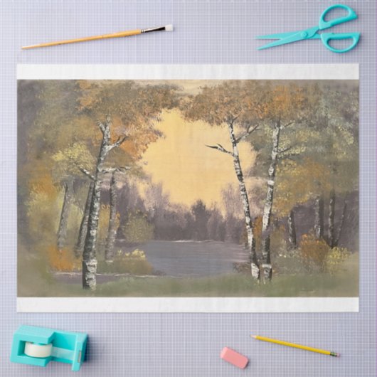 Ätherisches Walddekoupage Tissue Seidenpapier (Basteln)