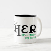 Ätherlogo Kaffee-Tasse Zweifarbige Tasse (VorderseiteRechts)