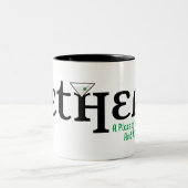Ätherlogo Kaffee-Tasse Zweifarbige Tasse (Mittel)