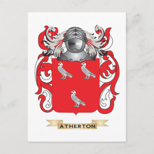 Atherton Coat of Arms (Familienwappen) Postkarte