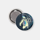 Ätherum Krypto Astronaut - ETH zum Mond Magnet (Vorderseite/Rückseite)