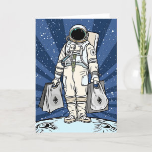 Ätherum zum Mond ETH Space Man Merch Dankeskarte