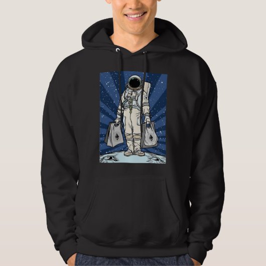 Ätherum zum Mond ETH Space Man Merch Hoodie (Vorderseite)